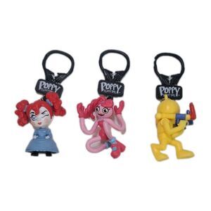 Poppy Playtime Keychain Lot of 3 Poppy Kissy Missy The Player Figures Bag Clips